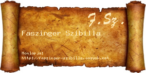 Faszinger Szibilla névjegykártya